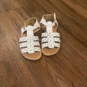 White Floral Kids Sandals
